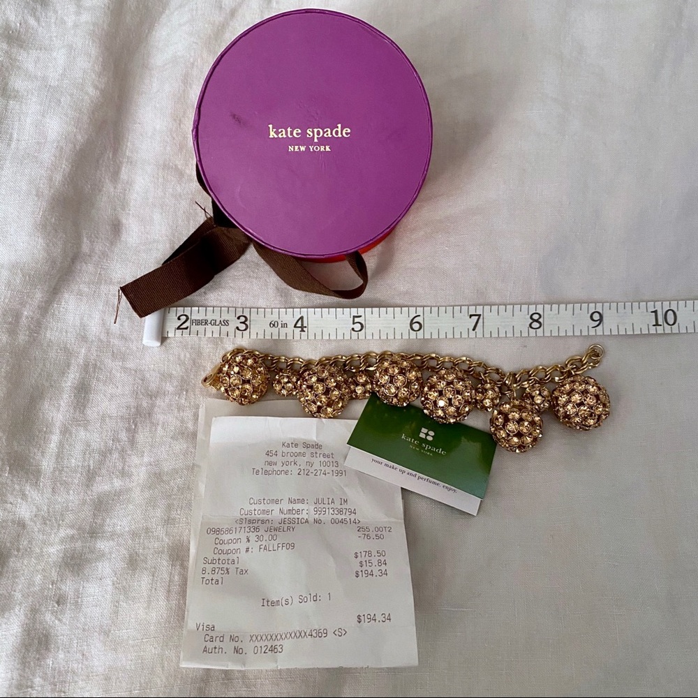 Kate Spade crystal stone statement bracelet